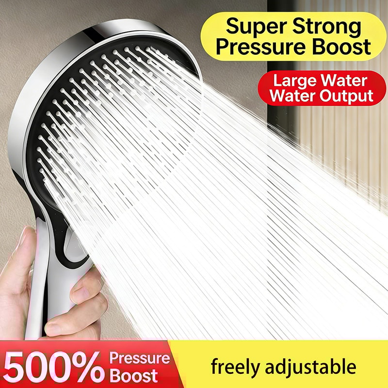 Home Bathroom ThreeSpeed Pressurized Shower Head With Large Panel And Water Heater Combination Set 3