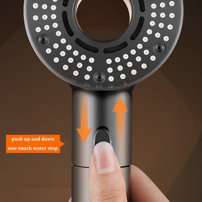 Bathroom Water Heater Shower Set With Pressurized Hollow Shower Head Fivespeed Filter Universal Lar 4