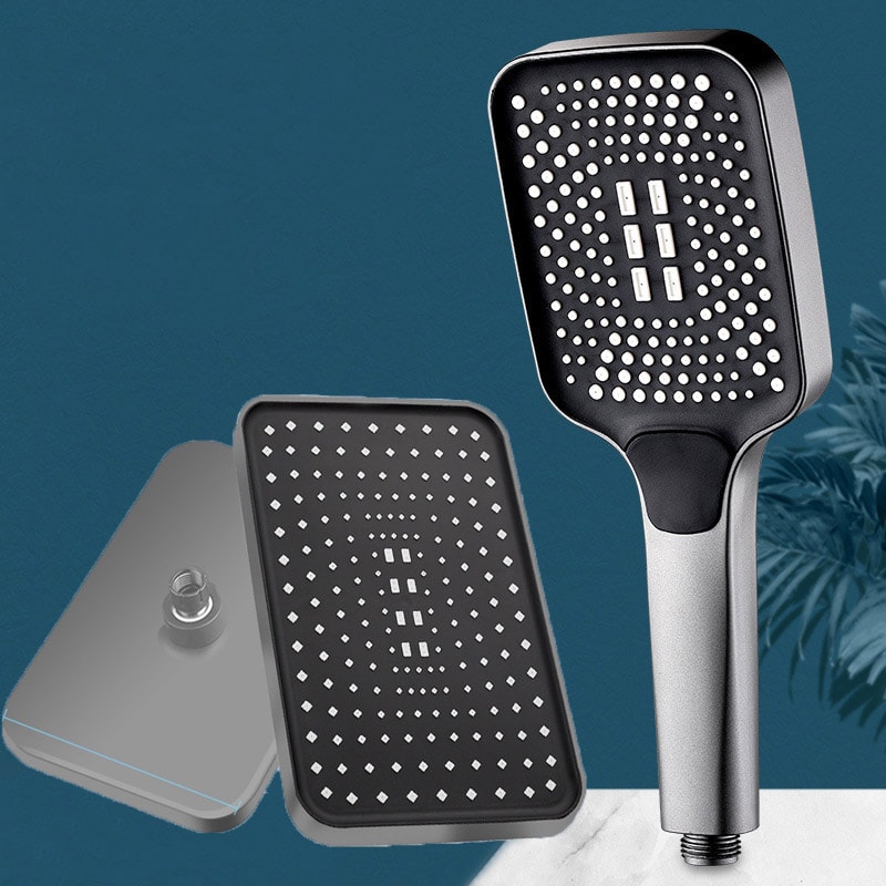Shower Combo Large Panel Rain Handheld ThreeMode Shower Set For Bathroom 5