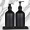Matte Black Liquid Soap Dispenser Refillable Body Lotion Shampoo Conditioner Container Hotel Bathro 4