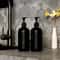 Matte Black Liquid Soap Dispenser Refillable Body Lotion Shampoo Conditioner Container Hotel Bathro 1