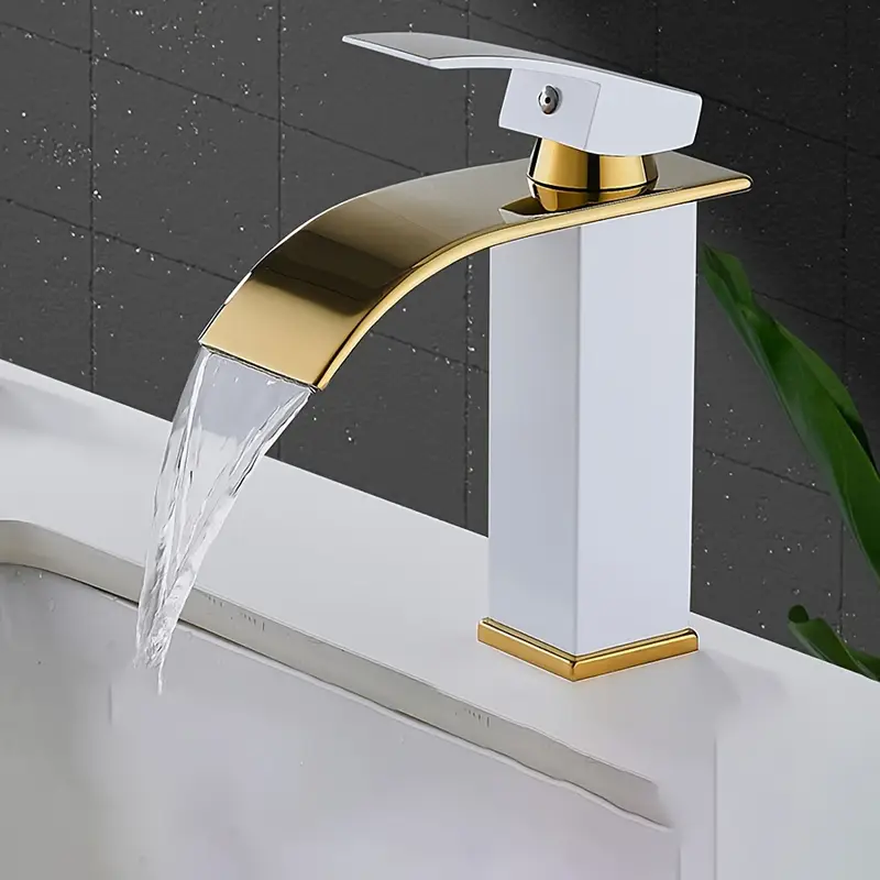 Luxury Waterfall Faucet Hot And Cold Dual Control Stainless Steel Alloy For Bathroom Sink 6