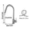 Pullout Kitchen Faucet Stainless Steel Brushed Sink Faucet Single Hole Water Faucet 5