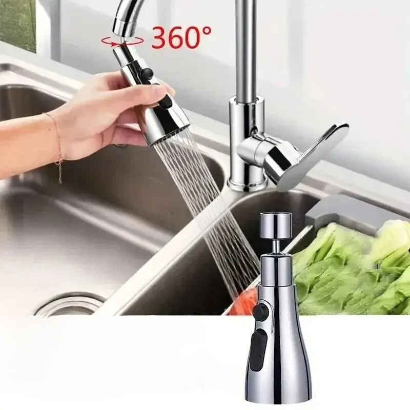 Faucet Extender Water Saver Boosting Splash Prevention Three Modes Extended Shower Spray Filter 4