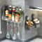 Multi-purpose Wall Mounted Rotating Rack for Bathroom and Kitchen Storage Punch-free Suction Cup Spice Holder