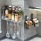 Multi-purpose Wall Mounted Rotating Rack for Bathroom and Kitchen Storage Punch-free Suction Cup Spice Holder