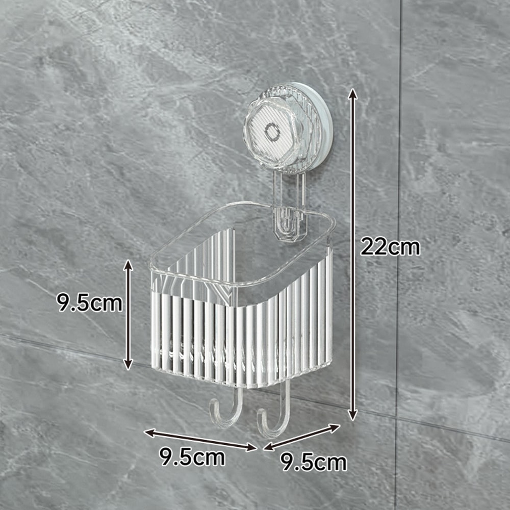 Multi-purpose Wall Mounted Rotating Rack for Bathroom and Kitchen Storage Punch-free Suction Cup Spice Holder