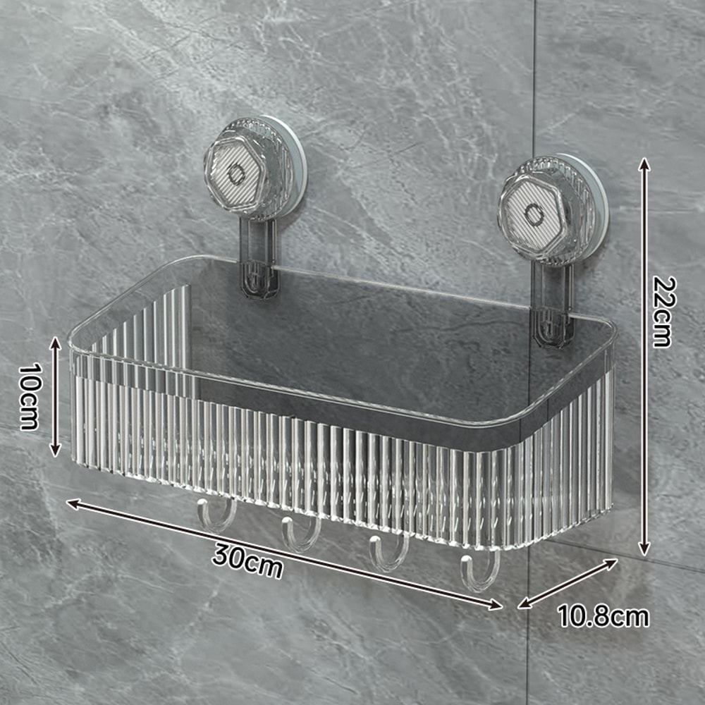 Multi-purpose Wall Mounted Rotating Rack for Bathroom and Kitchen Storage Punch-free Suction Cup Spice Holder