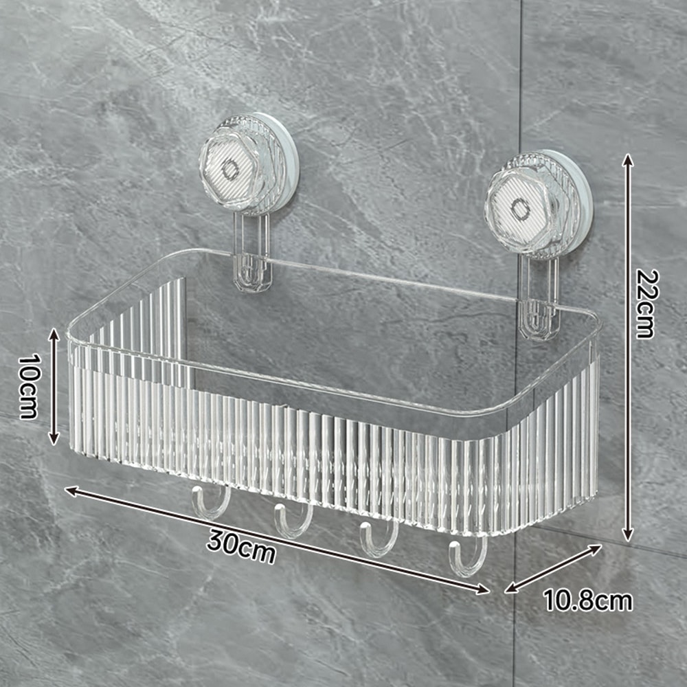 Multi-purpose Wall Mounted Rotating Rack for Bathroom and Kitchen Storage Punch-free Suction Cup Spice Holder