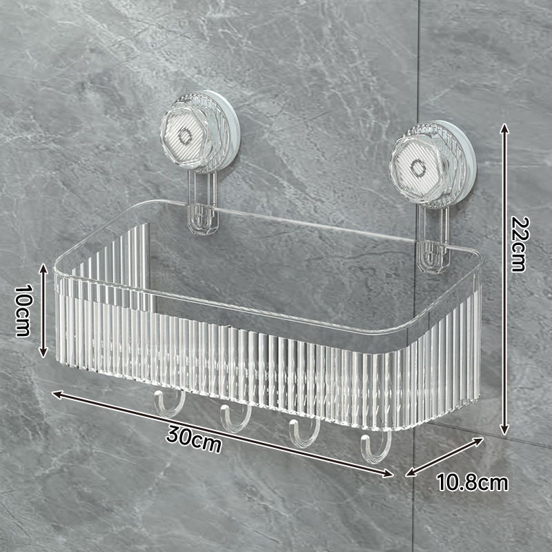 Multi-purpose Wall Mounted Rotating Rack for Bathroom and Kitchen Storage Punch-free Suction Cup Spice Holder