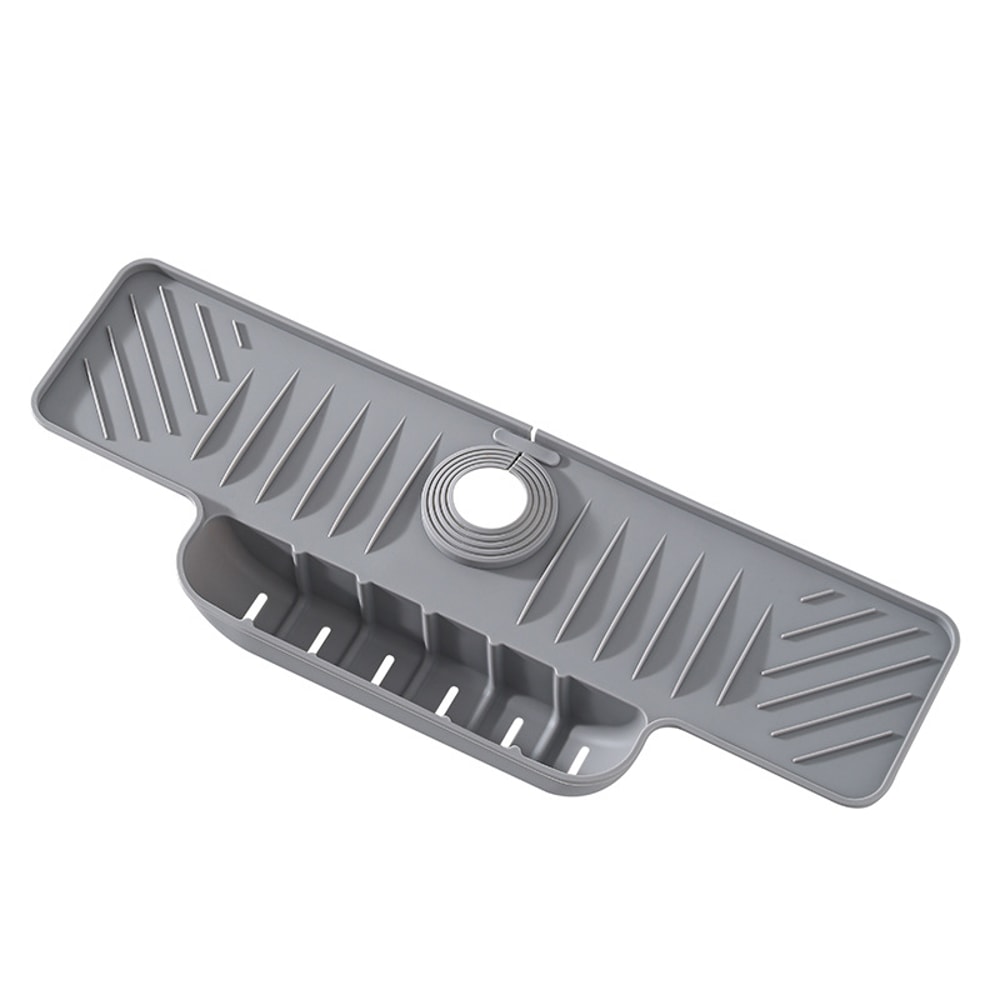 Kitchen Sink Drain Pad Silicone, Wash Basin Drain Pocket Long Pad, Non Slip Water Flow Guide Deposit Pad