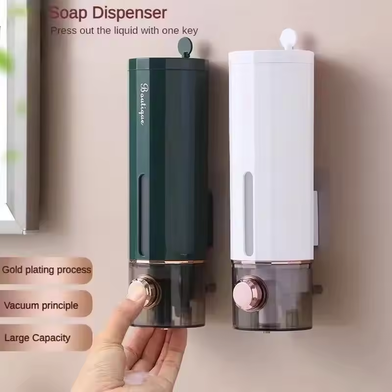 Wallmounted Punchfree Soap Dispenser Hand Soap Press Box Bathroom Hotel Shampoo Shower Gel Dispense 0