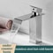Waterfall Stainless Steel Wide Mouth Faucetba Hot And Cold Water Bathroom Sink Basin Splash Control 5