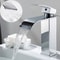 Stainless Steel Waterfall Wash Basin Hot Cold Dual Faucet Black Bathroom Toilet Home Sink 0