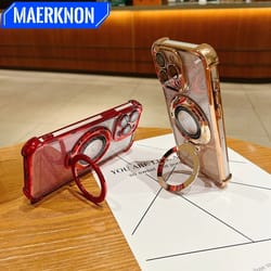 magnetic stand phone ring holder, luxury gradient case, magsafe bracket