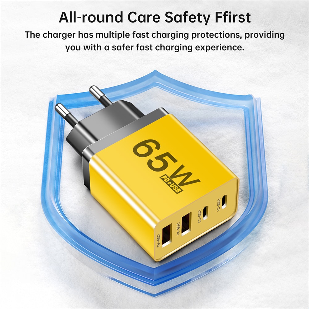 Quick Wall Charger Adapter Ports Type C Fast Charging QC Plug 4