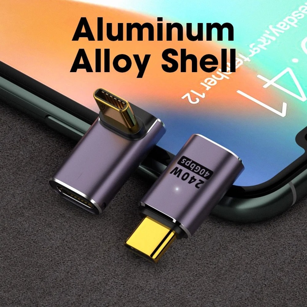 USB OTG Type C Adapter L Style Male To Female 4