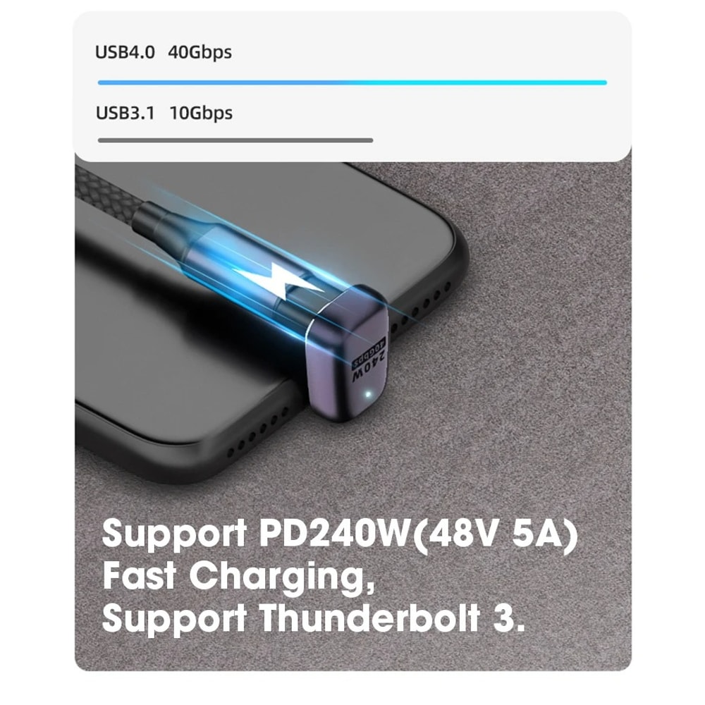 USB OTG Type C Adapter L Style Male To Female 5