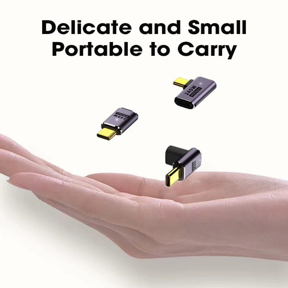 USB OTG Type C Adapter L Style Male To Female 6