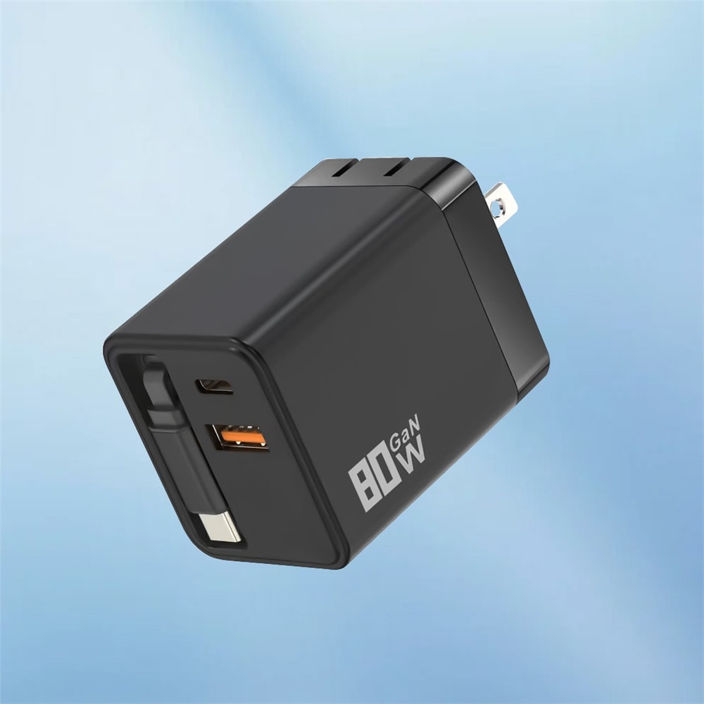 Retractable Cable USB C Fast Charger Quick Phone Adapter 7