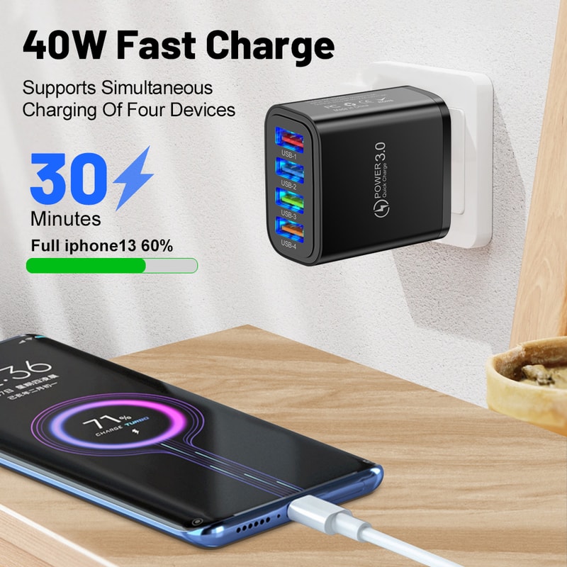 Quick Charge USB Fast Charger Multi Ports Wall Adapter Phone Charger 2
