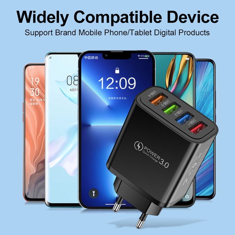 Quick Charge USB Fast Charger Multi Ports Wall Adapter Phone Charger 4