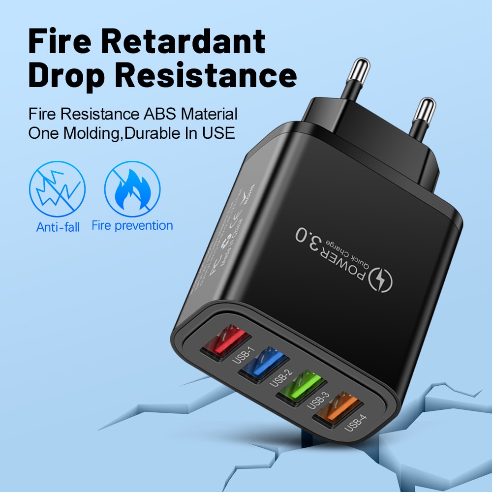 Quick Charge USB Fast Charger Multi Ports Wall Adapter Phone Charger 6