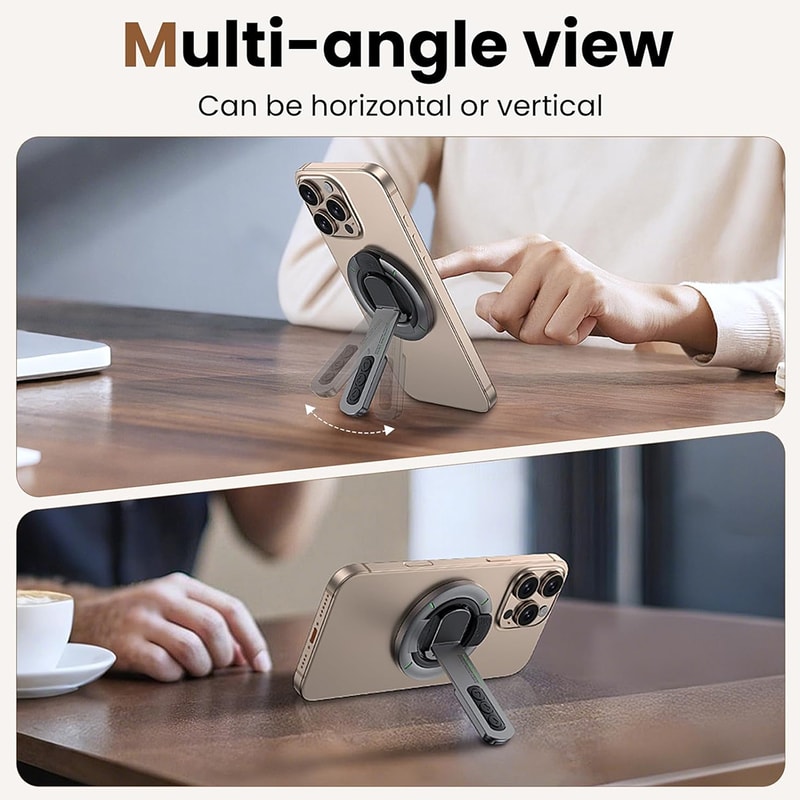 Universal Adjustable Portable Phone Holder Rotation Magnetic Finger Ring Stand For Smartphones 4