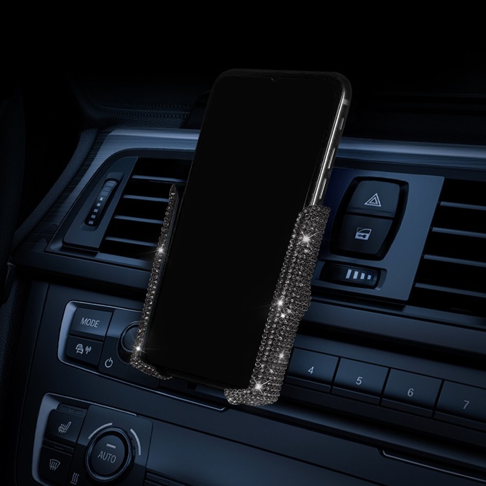 Diamond Crystal Car Phone Holder Air Vent Clip Mount Stand Support Bracket Interior Accessories 9