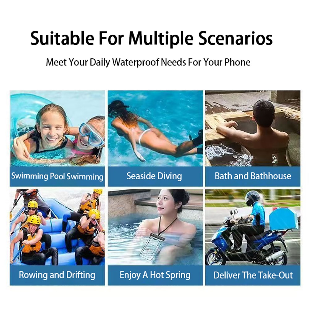 Waterproof Phone Case Universal Pouch Underwater Dry Swimming Bags Water Proof Cover 4