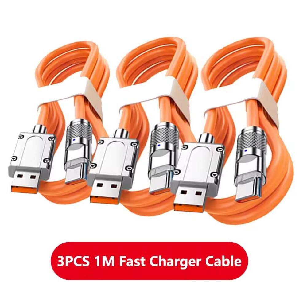 USB Type C Quick Charge Cable PD Super Fast Charging Data Cord For Phone Charger 6