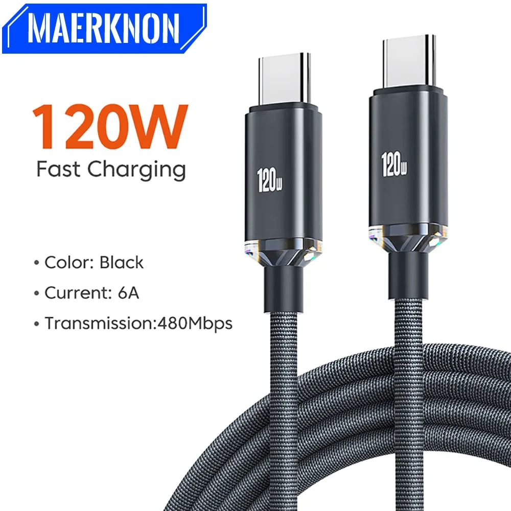 USB C Cable Type C To Type C Super Fast Charging Phone Charger Data Cord Quick Charge 7