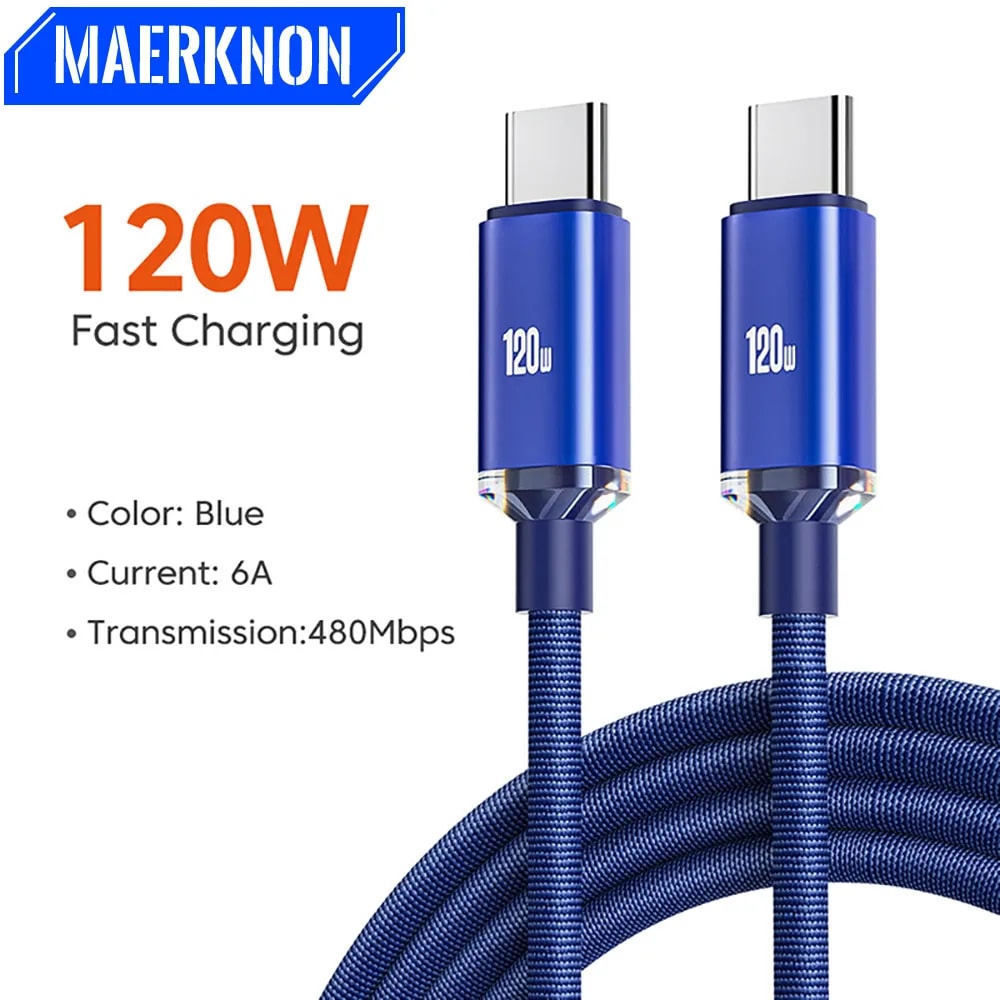 USB C Cable Type C To Type C Super Fast Charging Phone Charger Data Cord Quick Charge 6