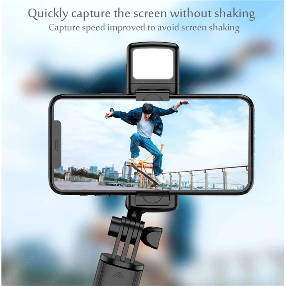 Multifunctional Bluetooth Tripod Stand With Wireless Remote Shutter And Selfie Stick Portable 1