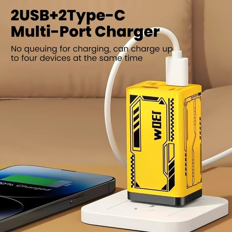 Quick Charge Phone Charger Multi Port USB Type C Fast Charging Wall Adapter 1