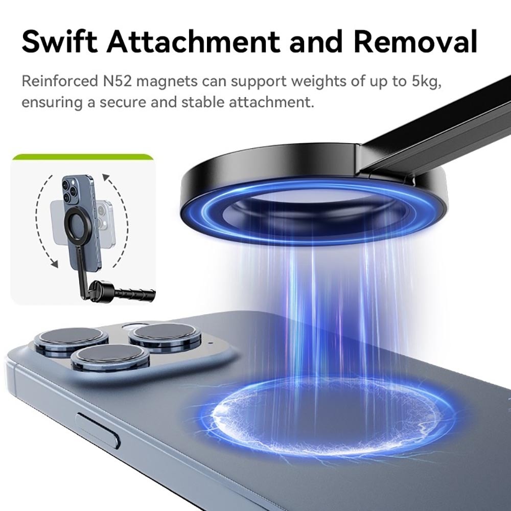 Portable Multifunctional Retractable Tripod Magnetic Selfie Stick Rotatable Wireless Bluetooth Remo 1