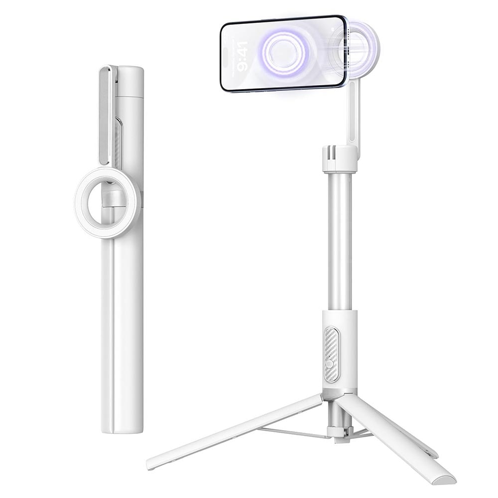 Portable Multifunctional Retractable Tripod Magnetic Selfie Stick Rotatable Wireless Bluetooth Remo 6