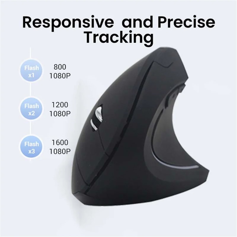 Vertical Ergonomic Wireless Mouse Right Hand Mute Gaming Computer Mice For Enhanced Comfort 5