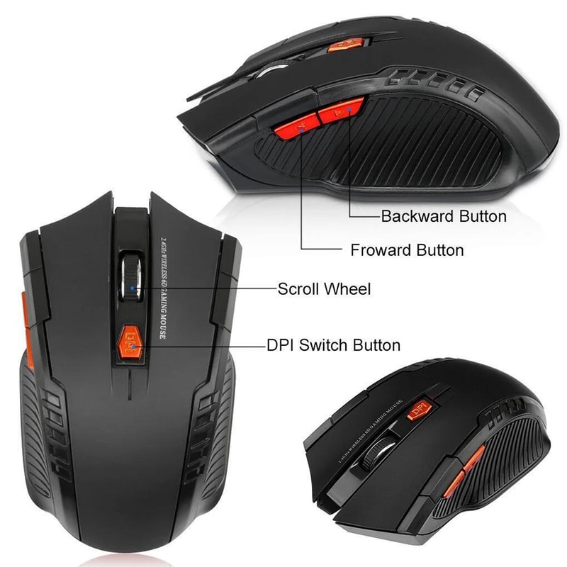 Professional Wireless Gaming Mouse Optical Mouse With 6 Buttons USB Receiver For Computer PC 4