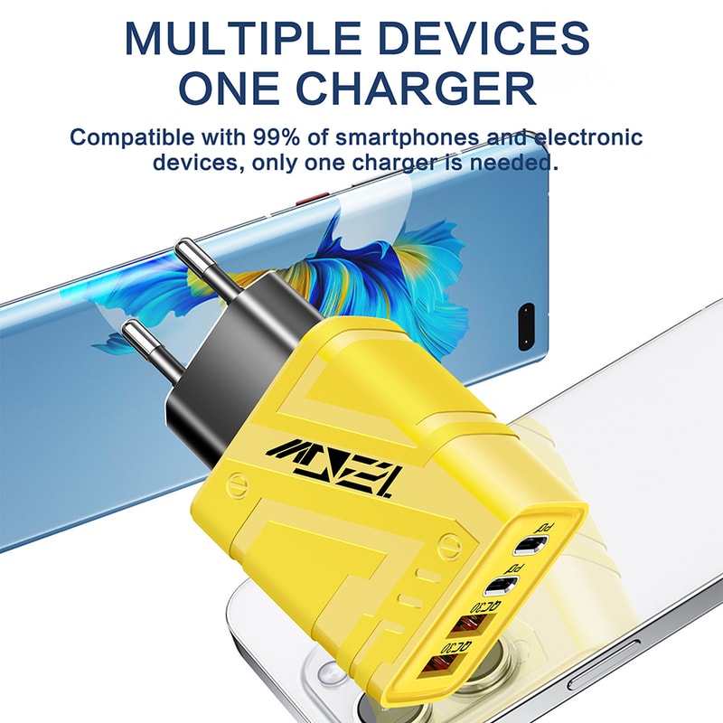 Fast Charger Ports USB PD Charger Adapter Wall Charger For Phones 2