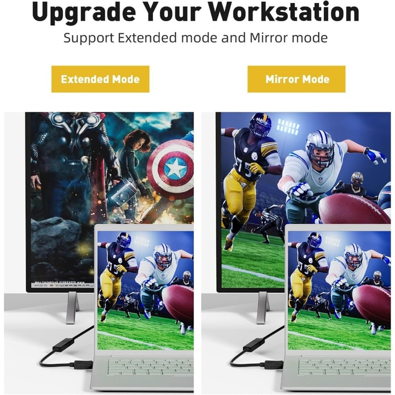 DP To HDMI Compatible Connector Adapter Display Port Video Audio Cable For Monitor TV Laptop Tablet 1