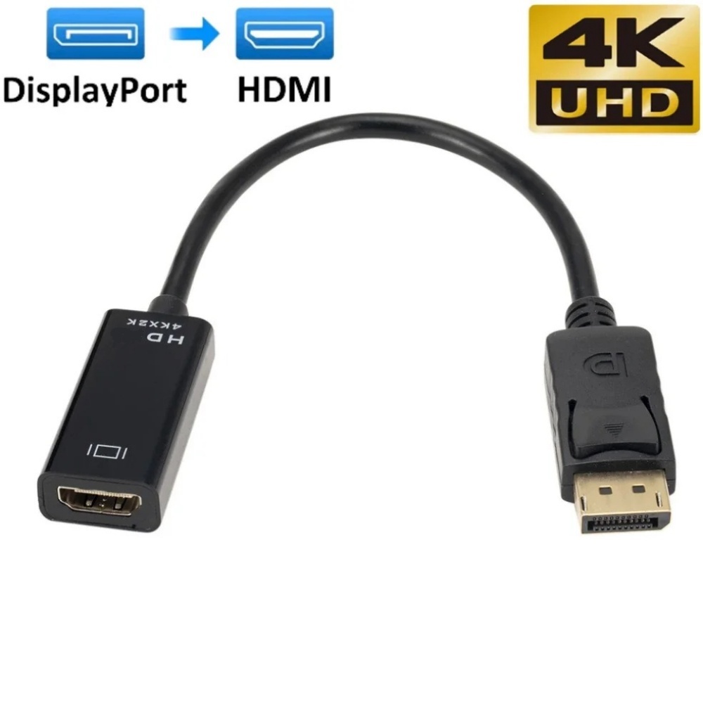 DP To HDMI Compatible Connector Adapter Display Port Video Audio Cable For Monitor TV Laptop Tablet 7