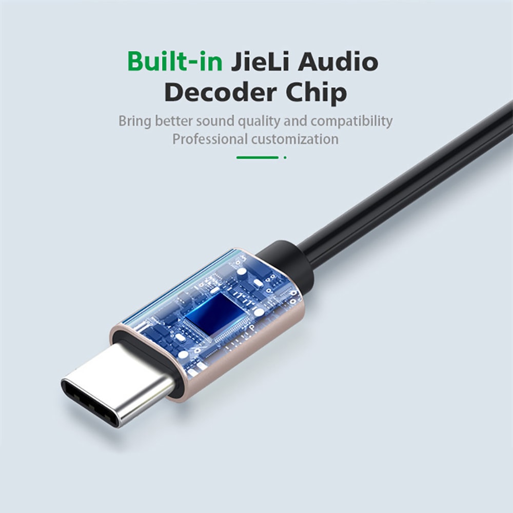 USB C To Jack Audio Cable Retractable Headphone Cable AUX Audio Cable Converter Speaker Adapter 5