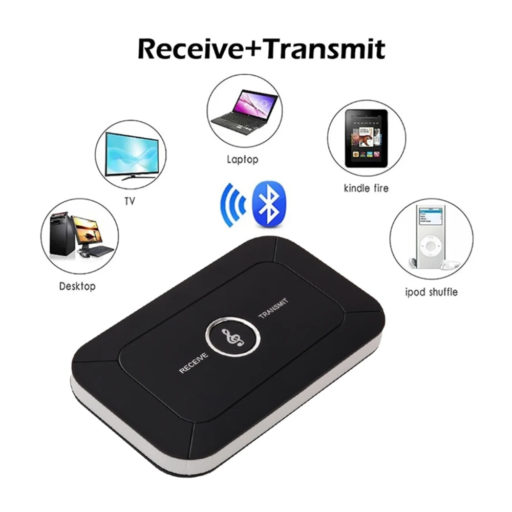 Stereo Bluetooth Audio Transmitter Receiver Jack AUX Wireless Adapter For Car PC TV Music Headphone 4