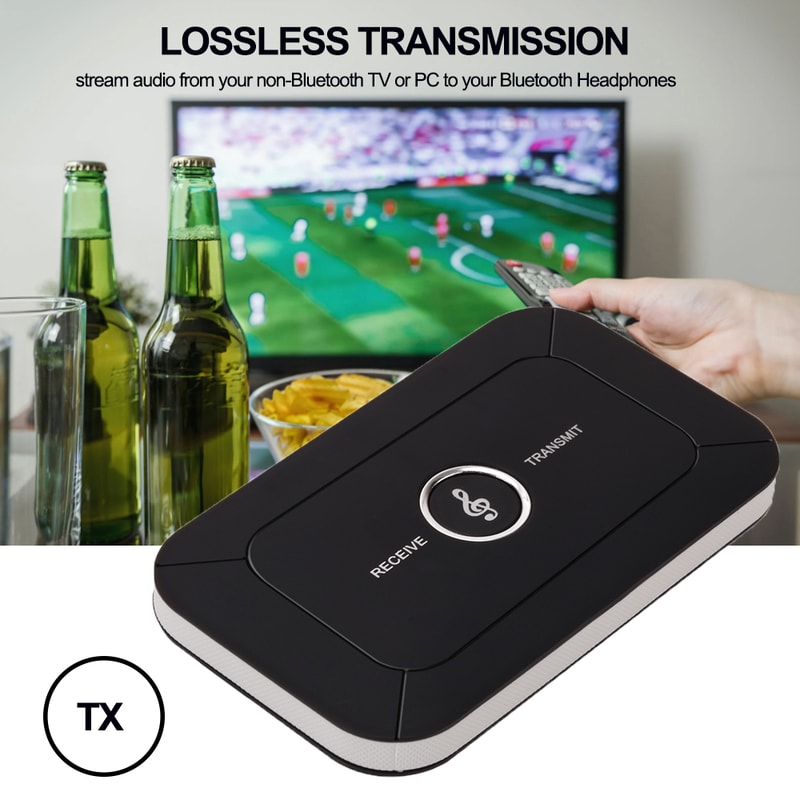 Stereo Bluetooth Audio Transmitter Receiver Jack AUX Wireless Adapter For Car PC TV Music Headphone 1
