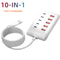Universal Multi Port USB Power Strip USB C Desktop Charging Station Type C HUB Adapter 0
