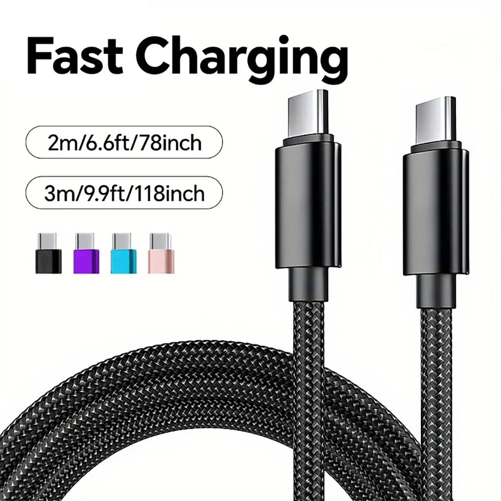 USB C To USB C Cable PD Fast Charging Phone Charger Data Cord Quick Charge 0