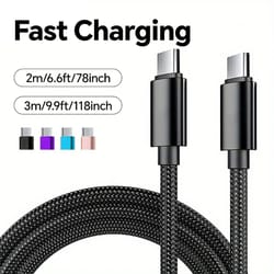 usb c to usb c cable pd fast charging phone charger data cord quick charge