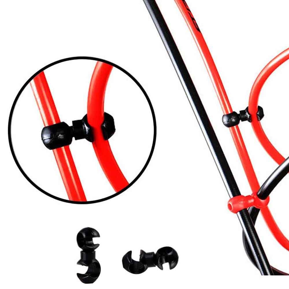 Rotatable S Style Buckle Bicycle Brake Gear Cable Clip Cycling Hose Guide Line Clips 4