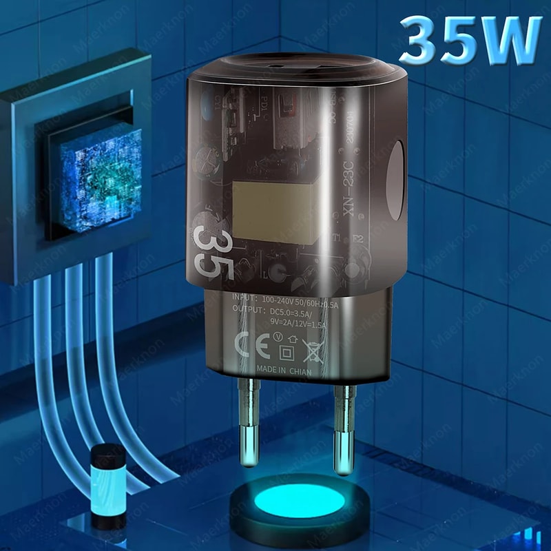 Quick Charge USB Charger PD Type C Fast Wall Charger Adapter For Phone 4